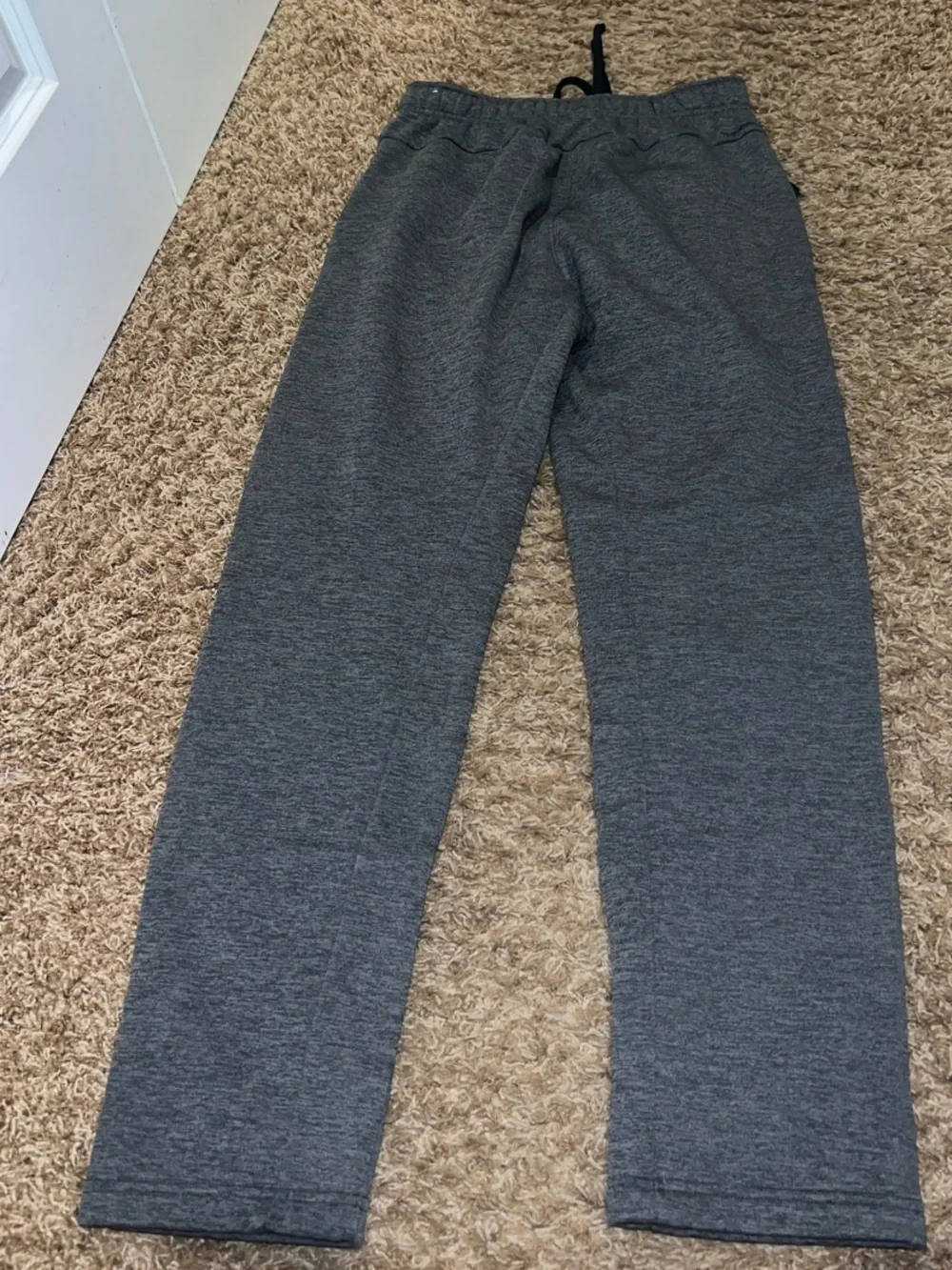 Nike Men’s Dark Gray Sweatpants with Black Drawstring
